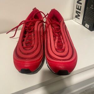 Red Nike shoes